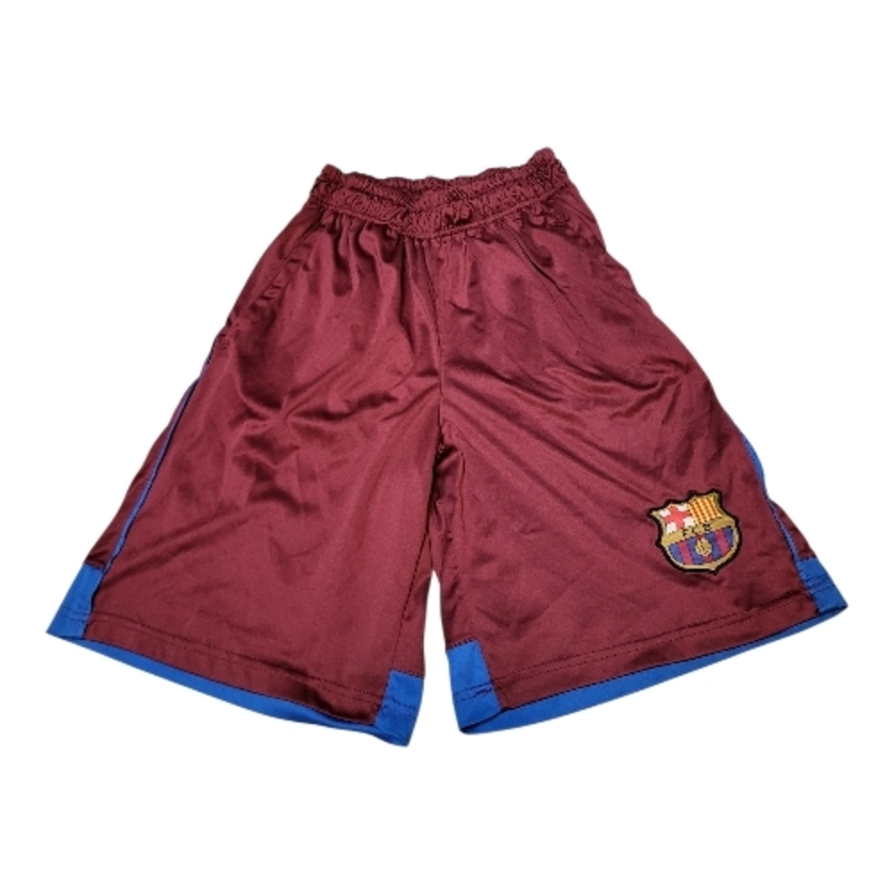Men's Official Maroon and Blue FC Barcelona (FCB) Athletic Soccer Shorts- Size S